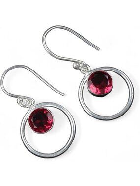 Pink Rubellite Genuine 8x8mm Designer Handmade Dainty Gemstone Earrings
